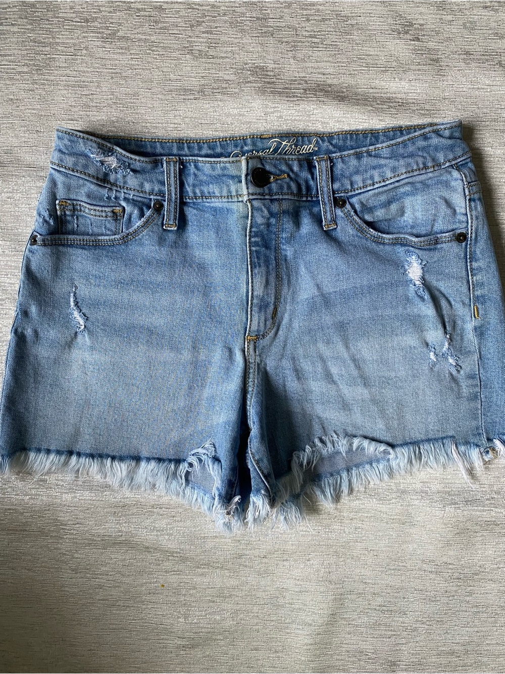Universal Thread Light Blue Frayed Hem Denim Shorts